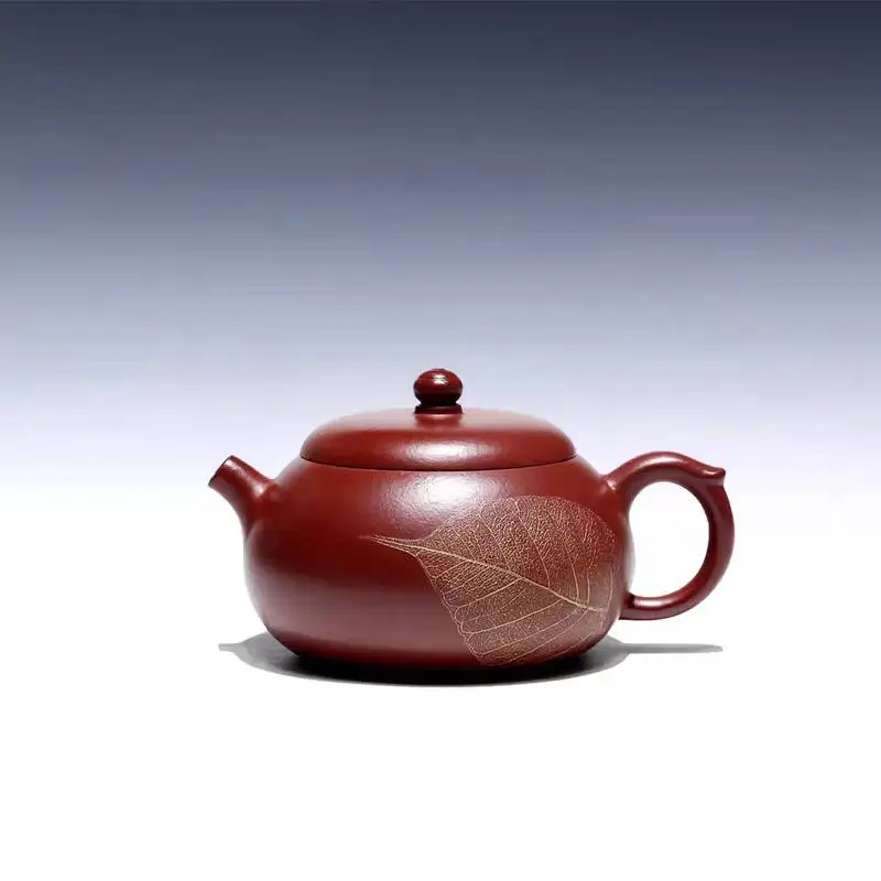 [Not Ordinary Pot]Yixing Original Mineral Purple Teapot Handmade Tea Brewing Pot Small Household Zhum Clay With Gold Painting