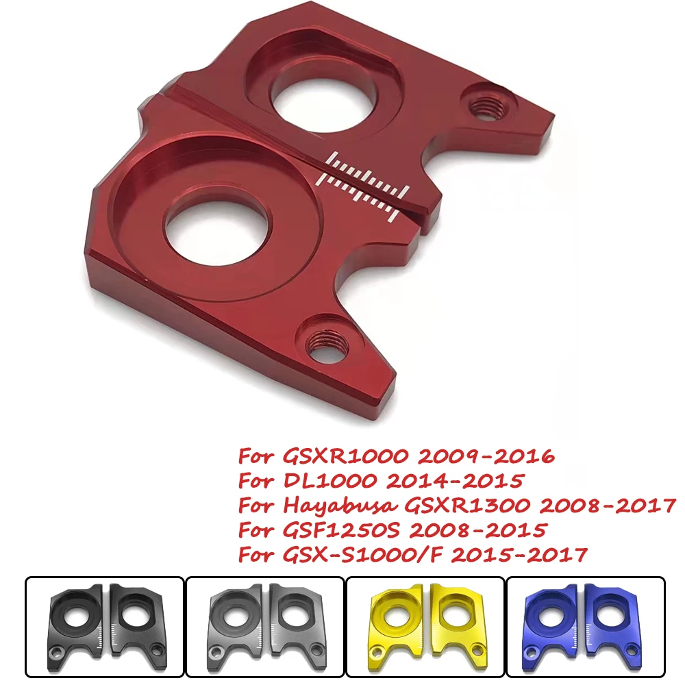 Motorcycle Rear Axle Chain Adjuster Tensioner Fork Wheel Chain Regulator Sliders For Suzuki GSXR1000 DL1000 GSXS1000/F GSXR1300