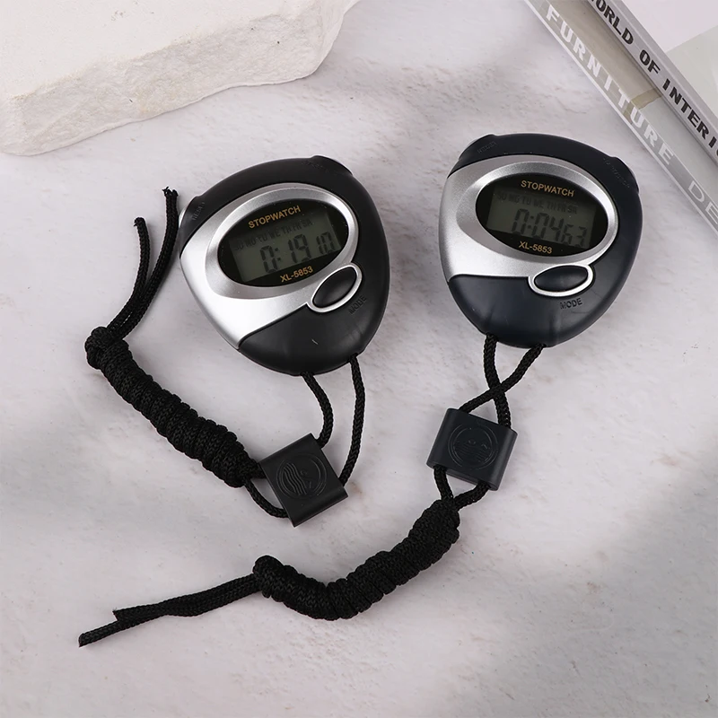 Handheld Sport Stopwatch Counter Waterproof Digitale Display LCD Chronometer Fitness Timer For Swimming Running Sport Training