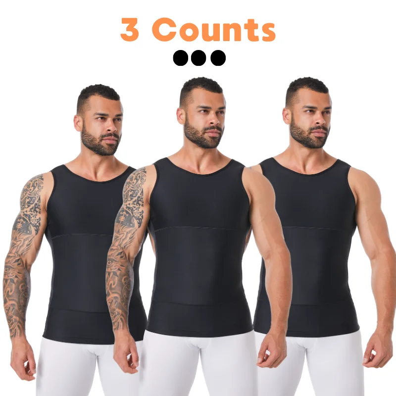 

Мужское корректирующее белье из трех предметов, жилет из кожи акулы, спортивный компрессионный свитшот для похудения, жилет с контролем живота slimmi