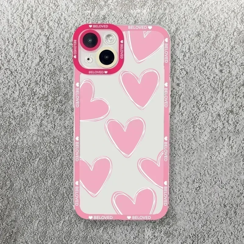 Coque de téléphone transparente souple Love Coussins, coque antichoc de luxe, Xiaomi Redmi 12, 13C, Redmi Note 13, 12 Pro Plus, 5G, 12S, 11S, 11, 10 S, 10