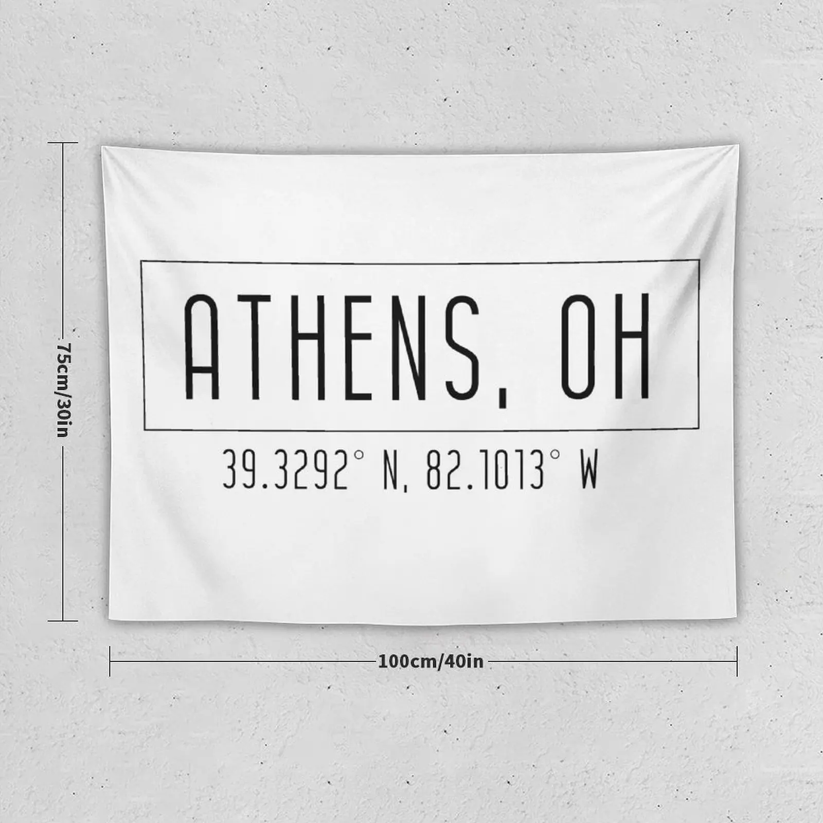 Athens Ohio Coordinates Tapestry Room Design Wall Hanging Wall Home Decor Accessories Tapestry