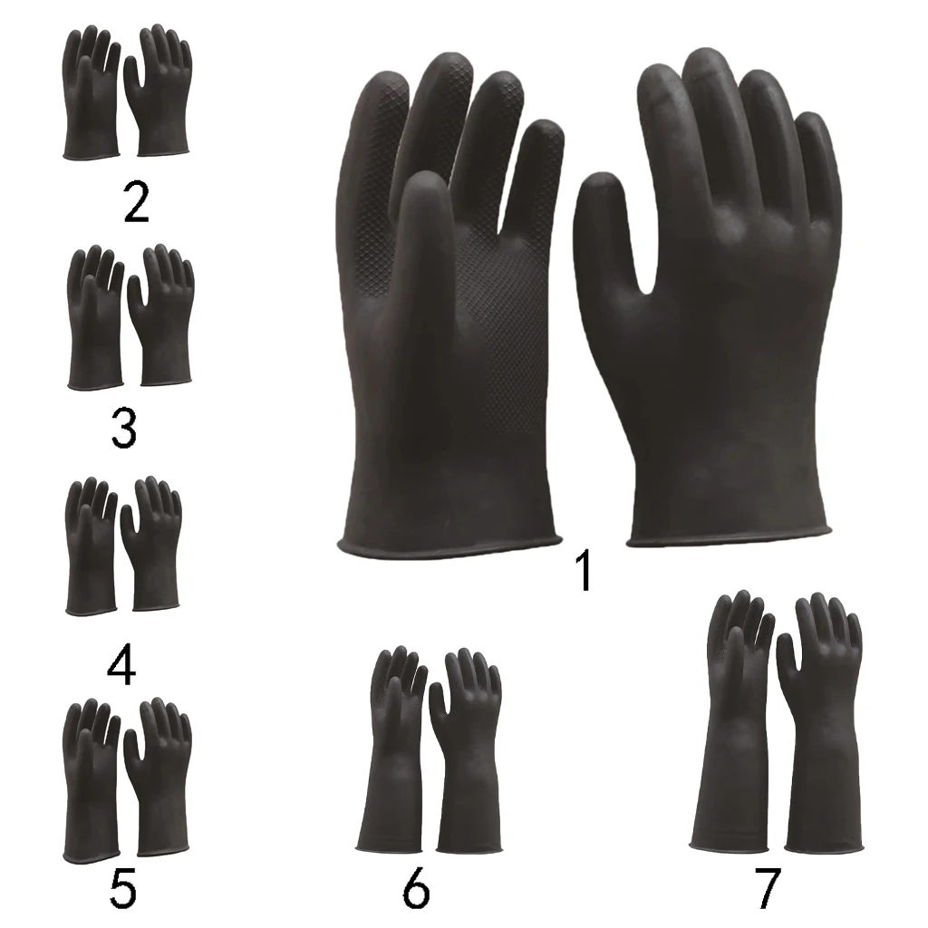 Work Safety Latex Gloves Durable Acidproof Protective Gauntlets for Chemical Cleaning Factory Construction