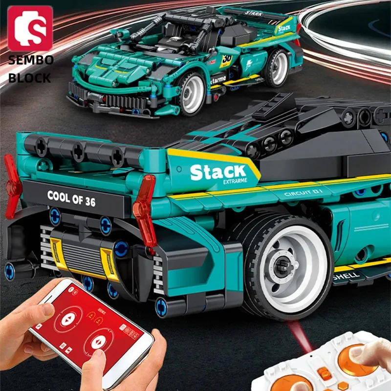 

SEMBO BLOCK city speed champion technology supercar brick model remote control racing car kids toy boy birthday gift ornaments