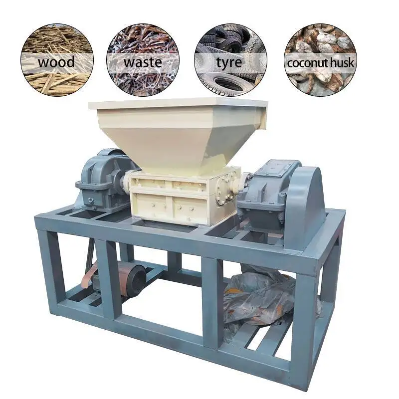 

Двойной вал, используемая шина, металл, дерево, бумага - пластиковый отбойник и измельчитель