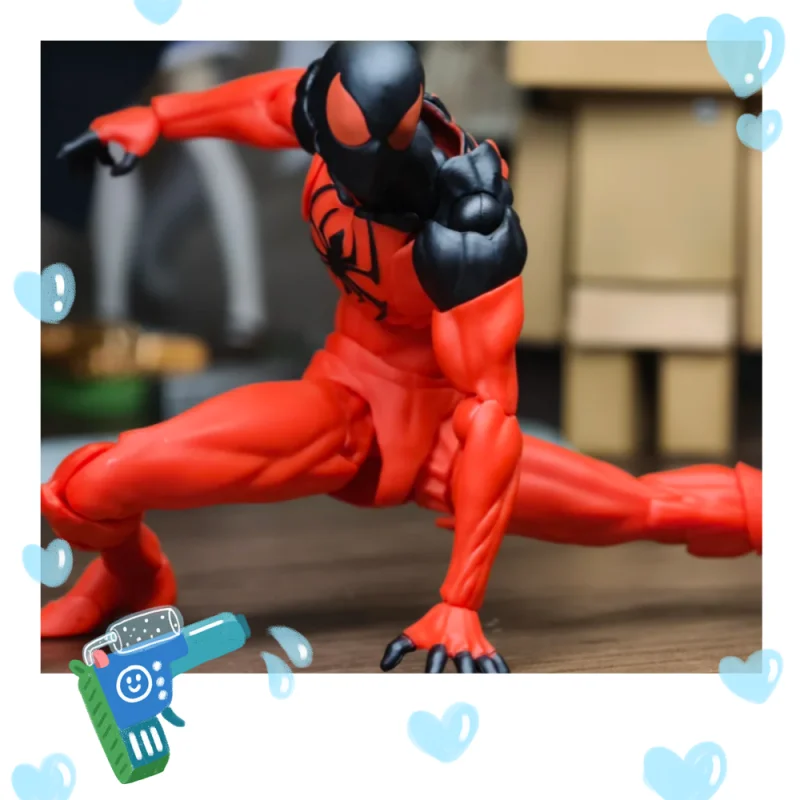 

В наличии беспорядочные игрушки Человек-паук Симбиот Kaine Messtoys Человек-паук красный и черный костюм паук аниме фигурка подарок игрушки на заказ