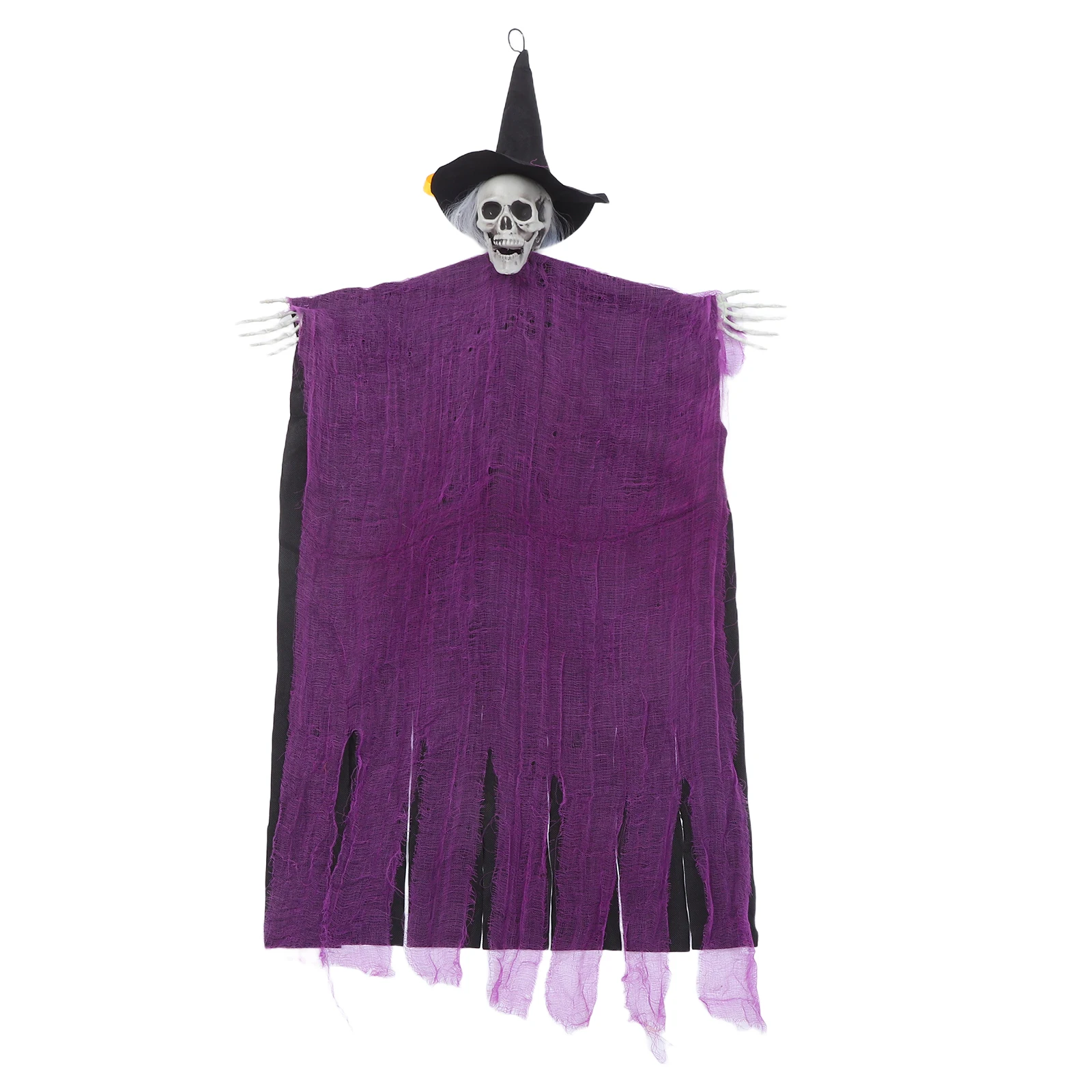 

Hanging Ghost Decoration Halloween Party with Hat Garden Ornament Decorations Outdoor Yard Iron Scary Skull
