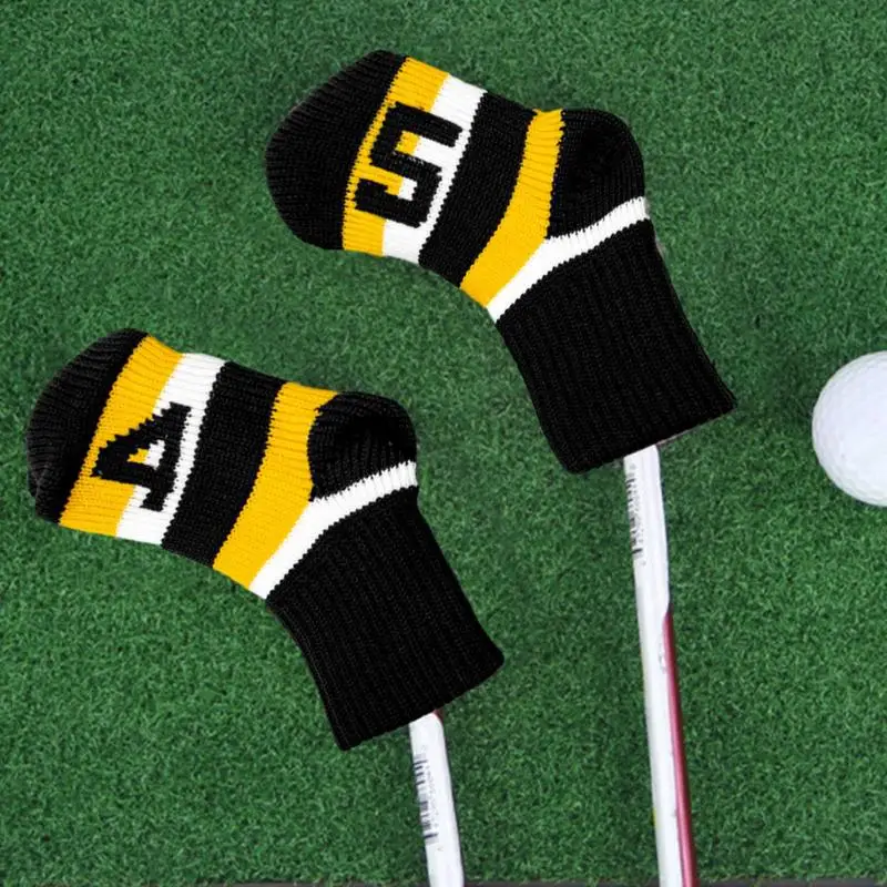 Knitted Socks Shape Golf Head Covers 9pcs Golf Clubs Head Headcover 4 5 6 7 8 9 P A S Golf Iron Headcovers Golf Club Accessories