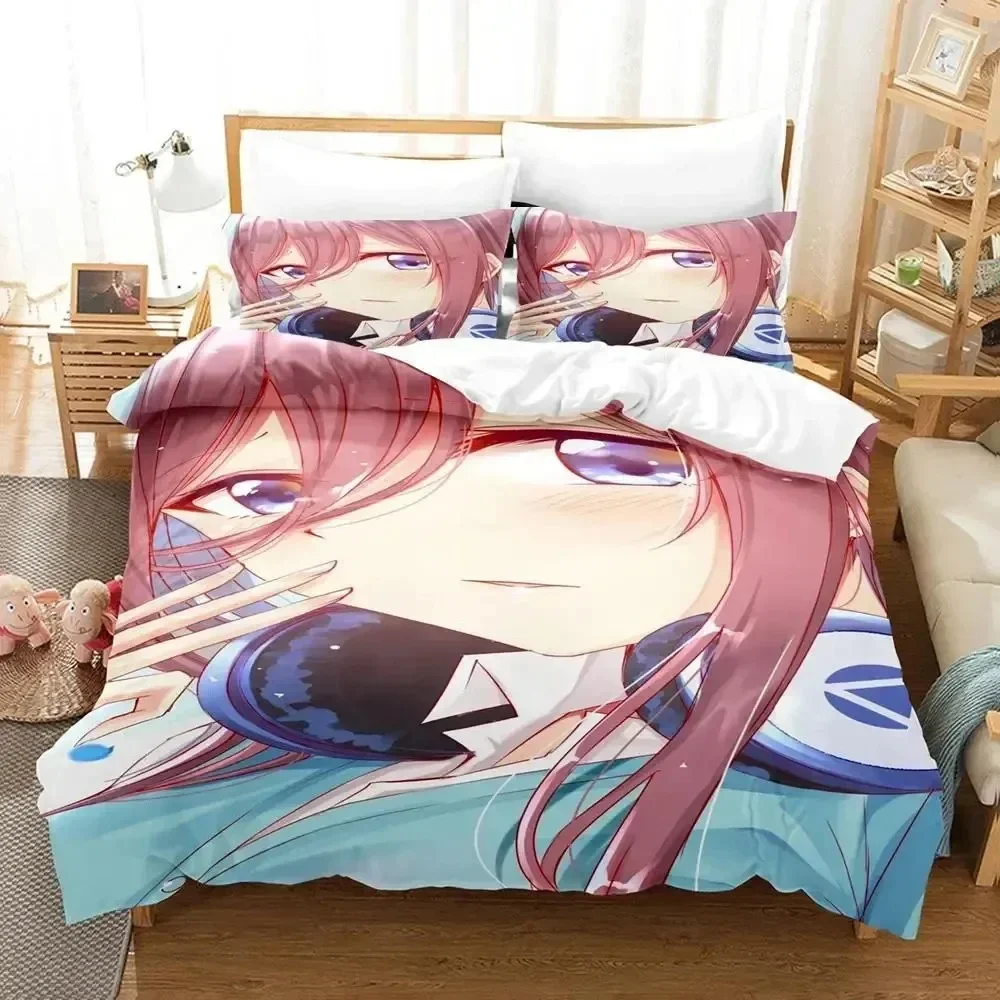 

Anime Quintessential Quintuplets 3D NEW Duvet Cover Pillowcase Bedding Set Adult Boy Girl Bedroom Decoration Single Double Large