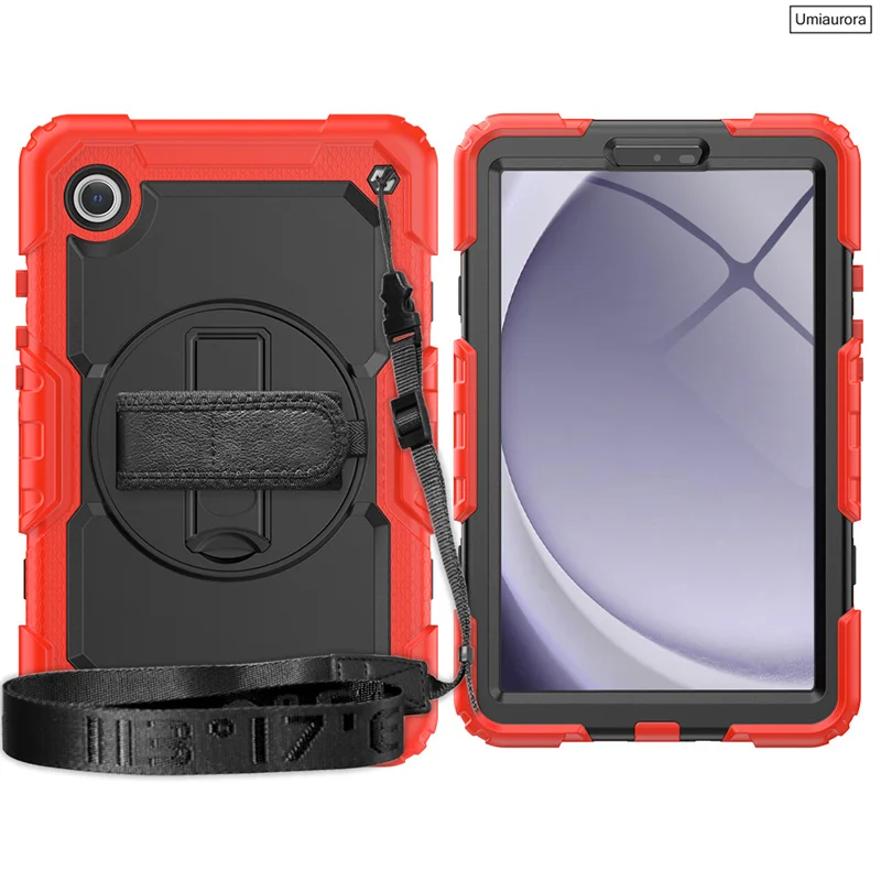 For Samsung Tab A7 A8 A9+ Plus SM-X210 SM-X110 X200 S6 Lite 10.4 inch Heavy Duty Rugged Tablet Case Stand Strap Shockproof Funda