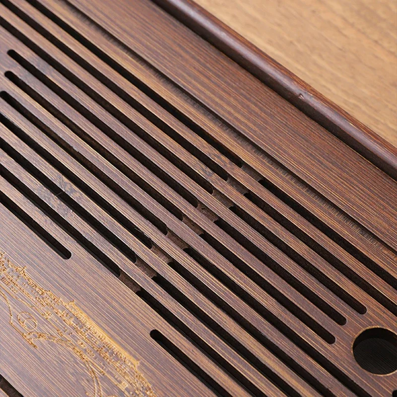 Wooden Tea Tray Storage Bamboo Ramadan Presentation Small Tray Rectangular Office Accessories Cafes