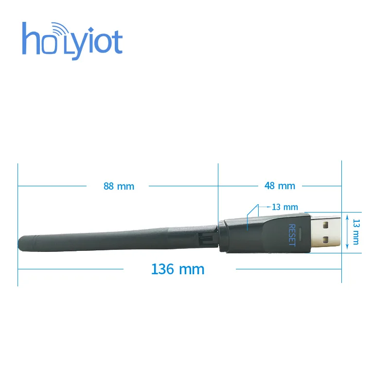 Holyiot nRF52840 USB Dongle With Power Amplification Function Low Energy BLE 5.0 USB Adapter Dongles Support DFU Support Reset