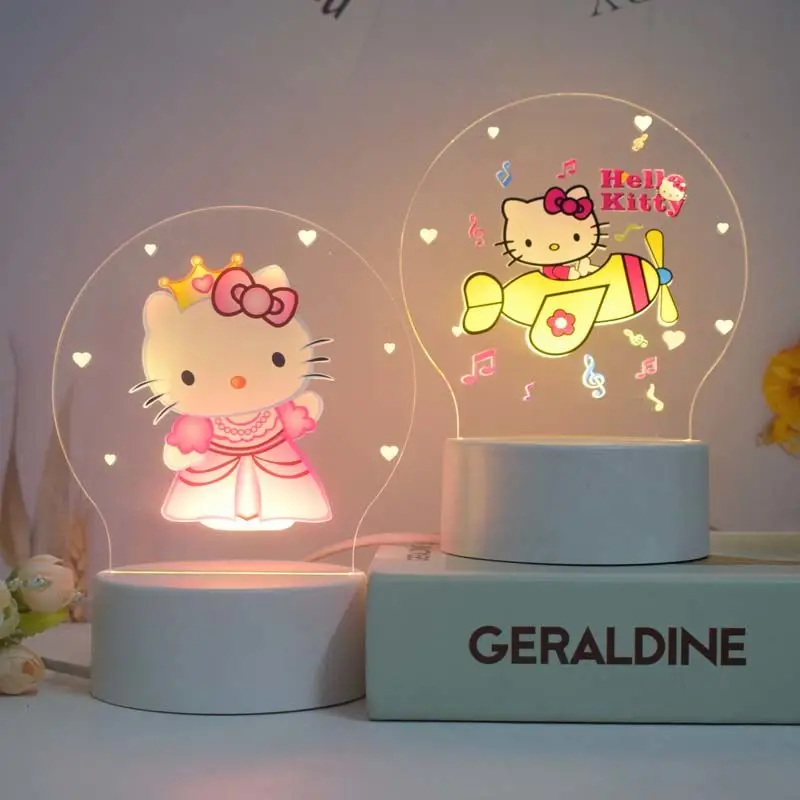 

Sanrio Hello Kitty New Cartoon Peripheral 3D Night Light Bestie Birthday Gift for Girlfriend and Male Classmate Figure