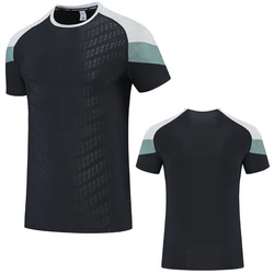 T-shirt de sport à manches courtes pour hommes, à la mode, pour musculation, Fitness, entraînement, été, chemises Cool, séchage rapide, respirant, imprimé