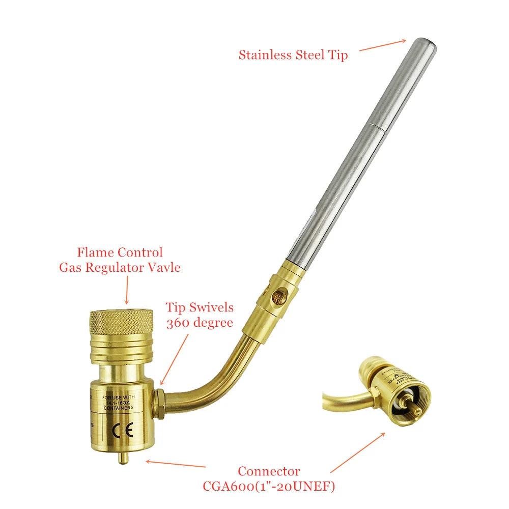 Imagem -05 - Mapp Tocha de Soldagem a Gás Chama Ferramenta de Brasagem 1.5m Mangueira Cga600 Churrasco Aquecimento Têmpera Hvac Encanamento Tocha de Soldagem