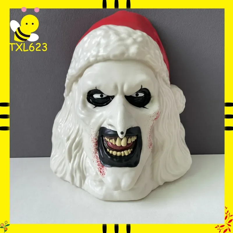 Terrifier 3 Halloween Navidad Horror Máscara de payaso Cubo de palomitas de maíz Estatua de almacenamiento Juguete para regalo - Cosplay coleccionable sin caja