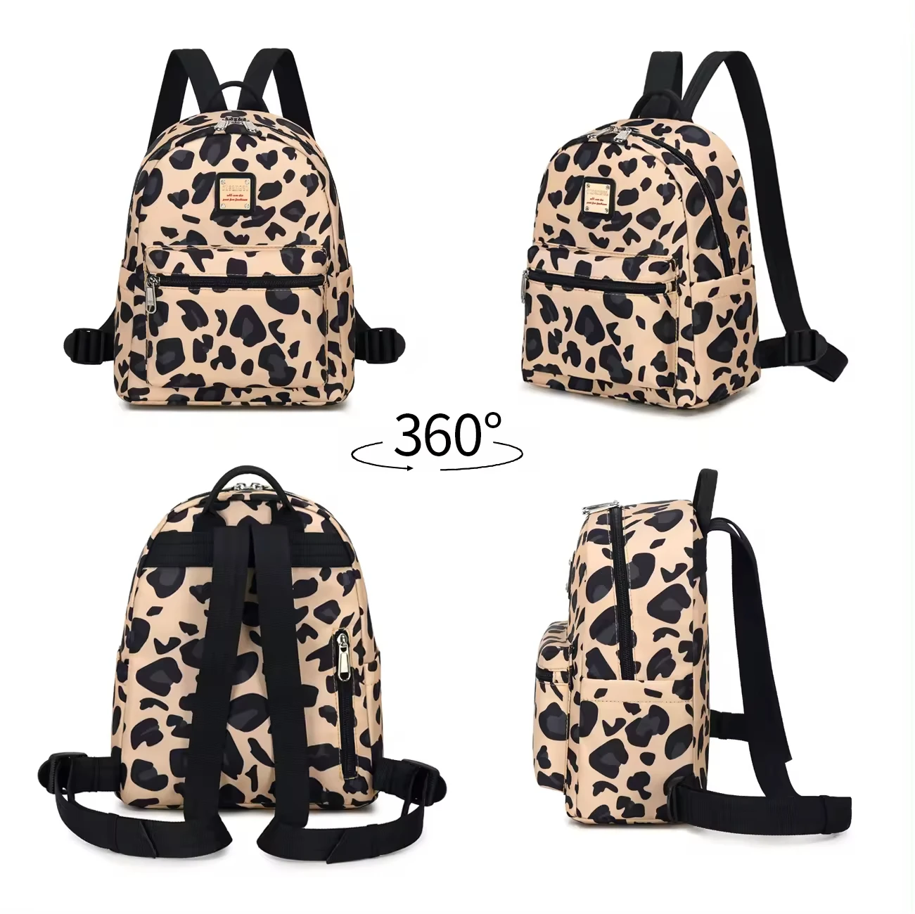 Mini mochila leve com estampa leopardo, mochila casual elegante de alta qualidade, mochila feminina, mochilas escolares de faculdade, 2168