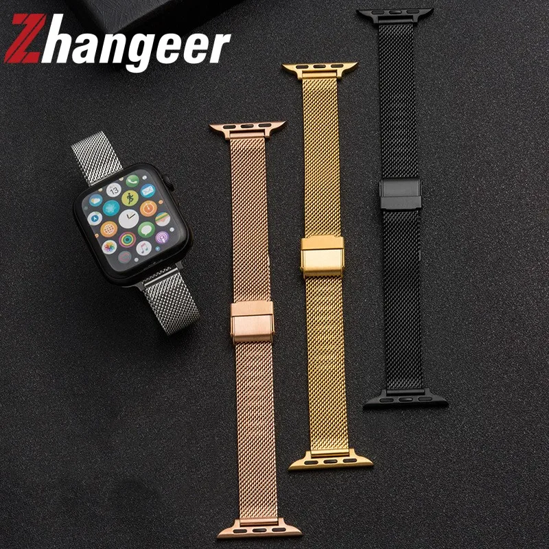 

Slim Stainless Steel Milanese Watch Band for Apple Watch Ultra 2 Band S10 46mm 42mm 45mm 40mm 41mm 44mm Metal Strap Accessories