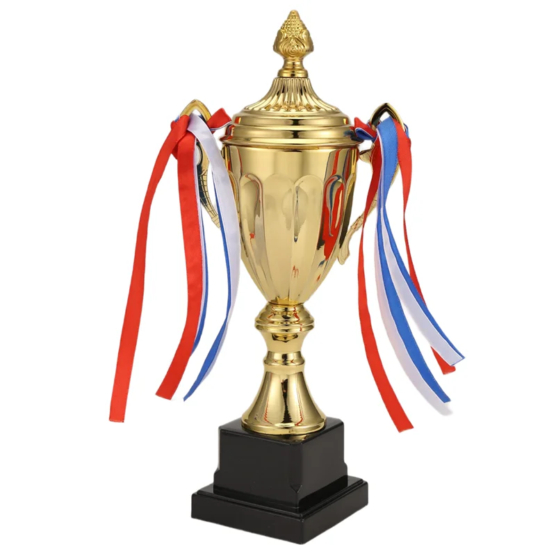AS96-1 PCS Trophy Cup For Sports Meeting Competitions Soccer Winner Team Awards And Competition Parties Favors 11 Inch Gold Meta