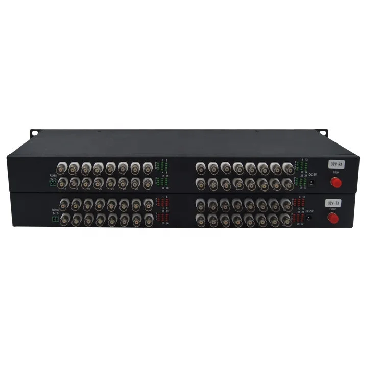 720P 960P 32 channel HD CVI/AHD/TVI  Coaxial BNC to fiber optic video media converter