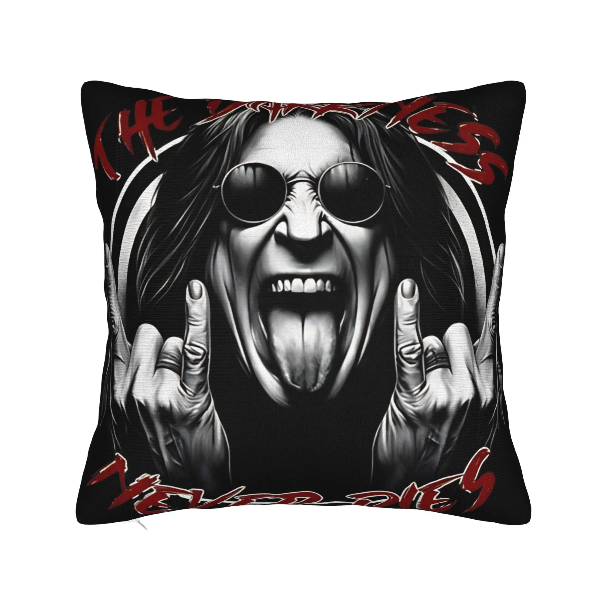 Ozzy Osbournes Pillow Cover  Vintage Pillow Case For Wedding Party Home Decor Cushion Soft Custom DIY Pillowcases Birthday Gift