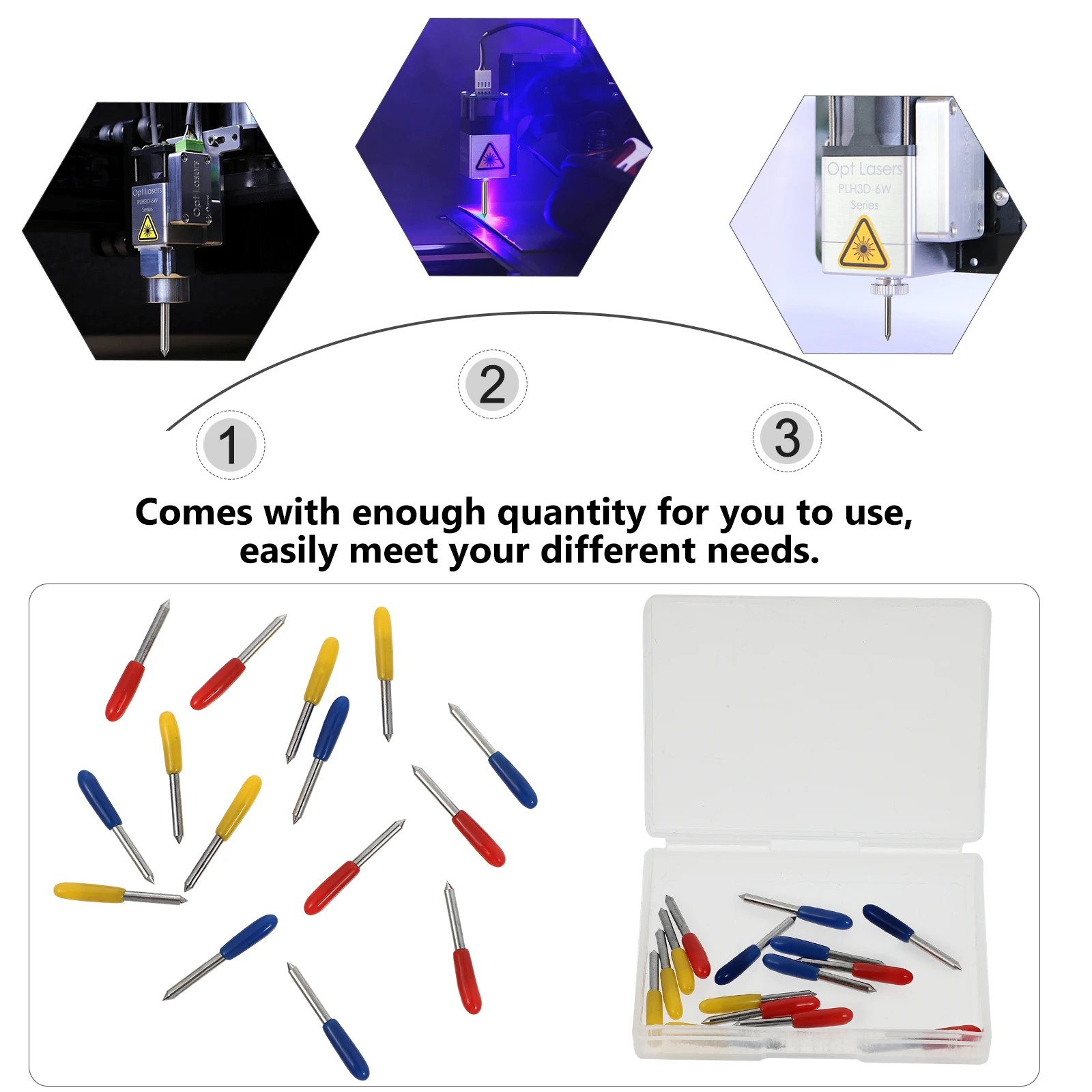 

15 Pcs Lettering Knife Drawing Machine Needle Engraving for Plotter Tungsten Cutters Cutting Replacement
