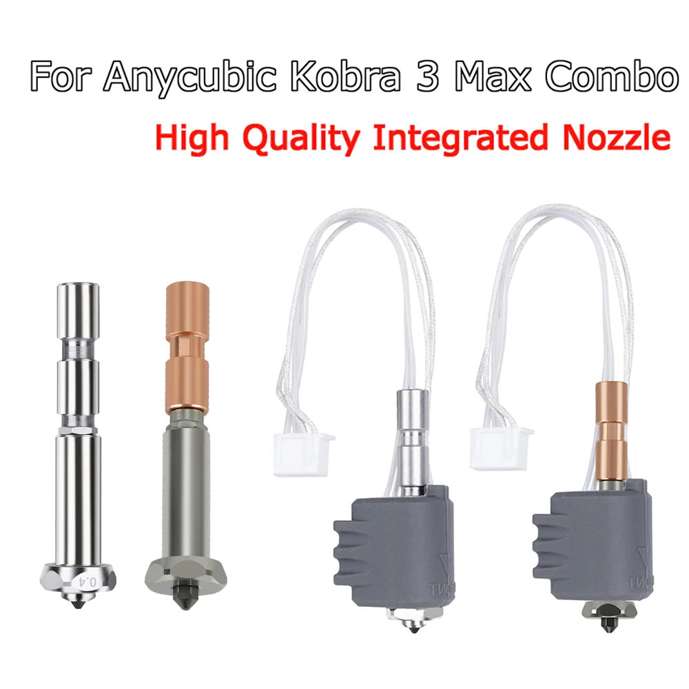 

Для Anycubic Kobra 3 Max Hotend 0,4 0,6 0,8 мм hotend для Kobra 3 Max Combo Быстросменная встроенная насадка из закаленной стали