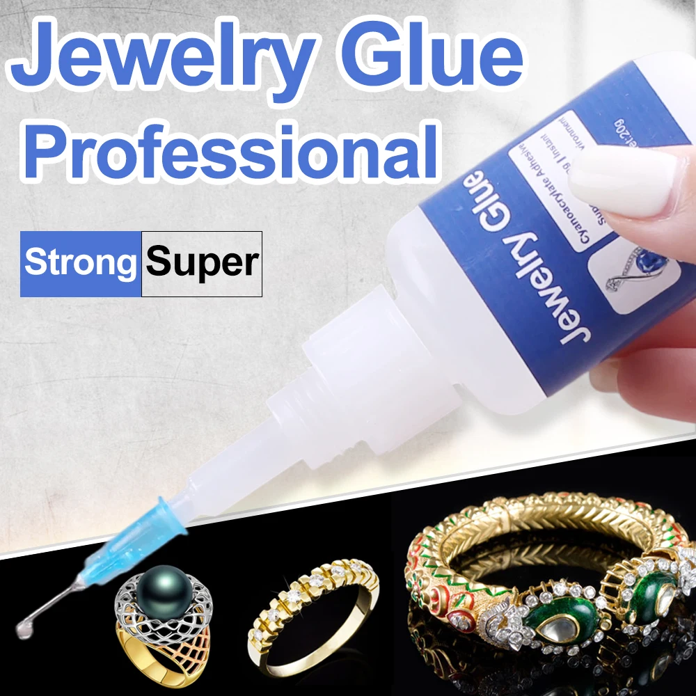 Professional Super Glue Jewelry Rhinestone Strong Instant Adhesive Wood Craft Model Silver Metal Stone Cyanoacrylate 502 Cement