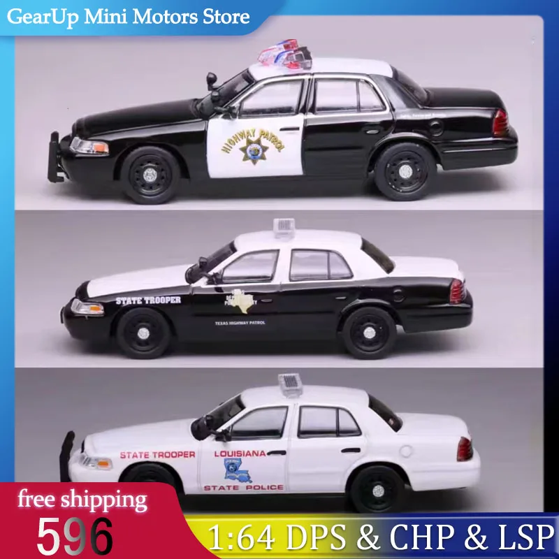 

596 1:64 Ford Crown Victoria CVPI Police Cars - DPS & CHP & LSP Diecast Alloy Model Cars Highly Detailed Alloy Model for Display