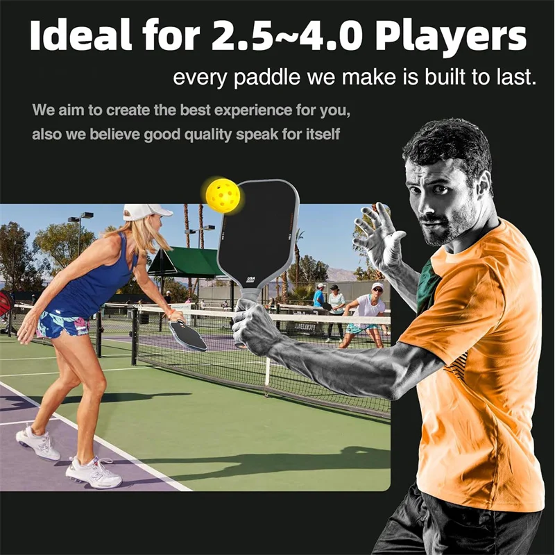 T700 Raw Carbon Fiber Surface Pickleball Paddle USAPA Approved 16MM Pickleball Racket Enhanced Power&Control Anti-slip Hand Grip