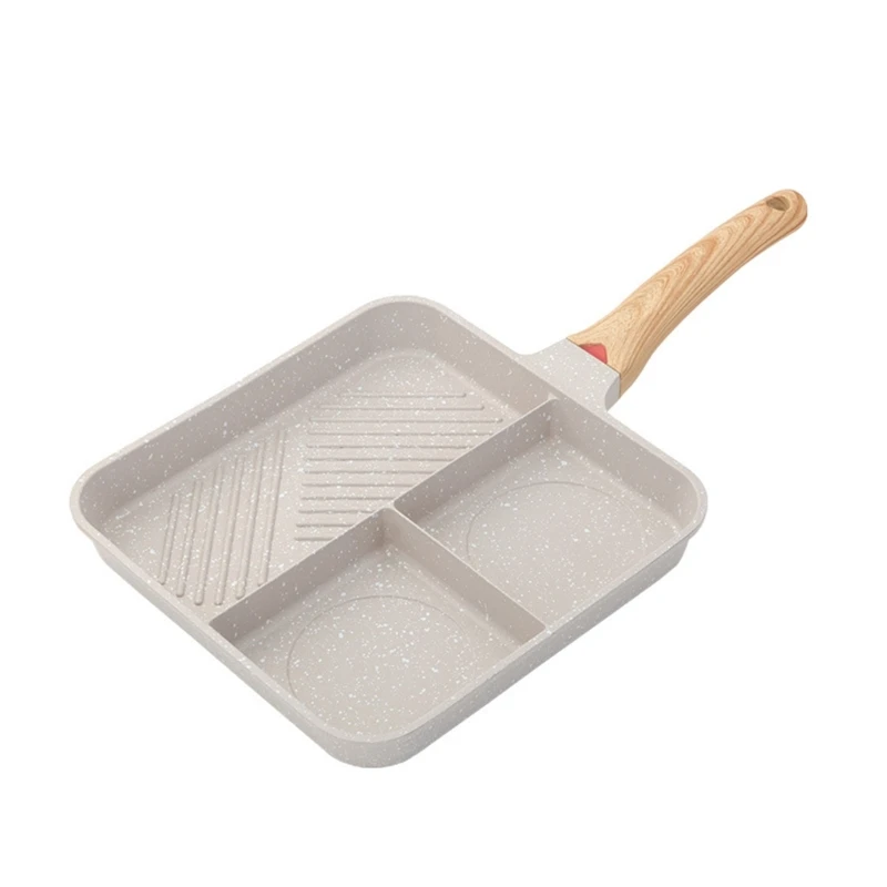 

Multi-Functional Non-Stick 3 Section Grill Pan Breakfast Pan Griddle Dropship