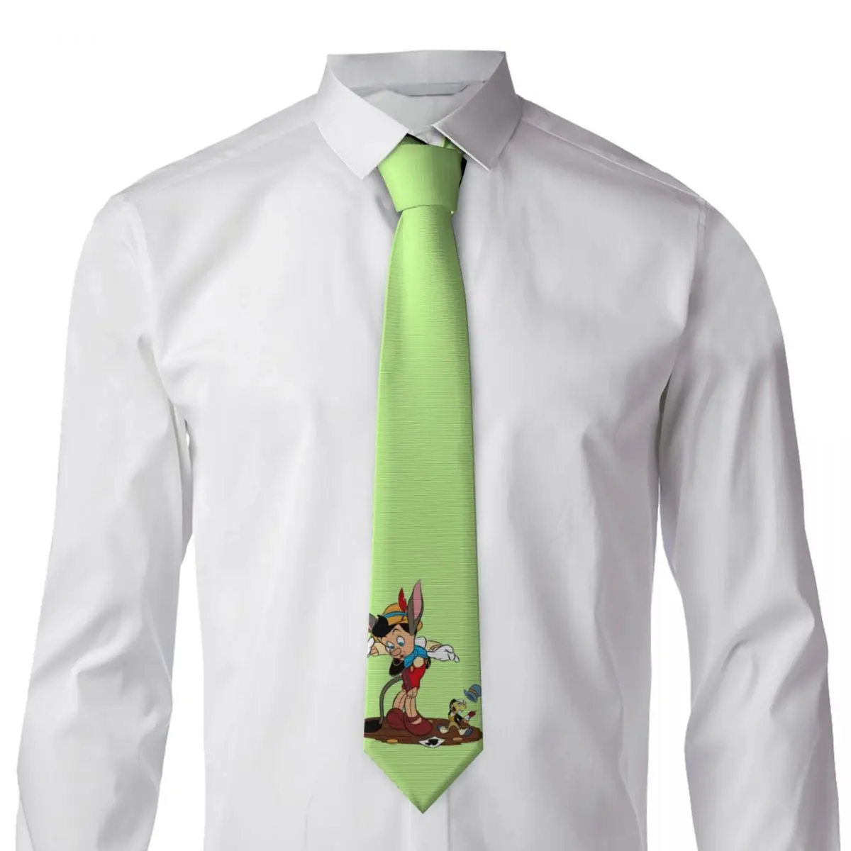 Corbata de pinocho de dibujos animados de moda personalizada para hombre, corbata de Cricket Jiminy de seda para fiesta, Gravatas