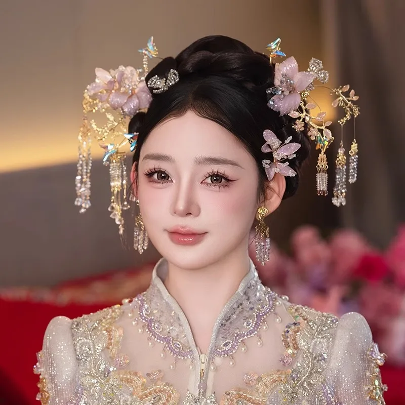 abito-vintage-cinese-xiuhe-con-forcina-nuovo-fiore-rosa-con-nappa-accessori-per-capelli-da-sposa-per-costume-da-sposa