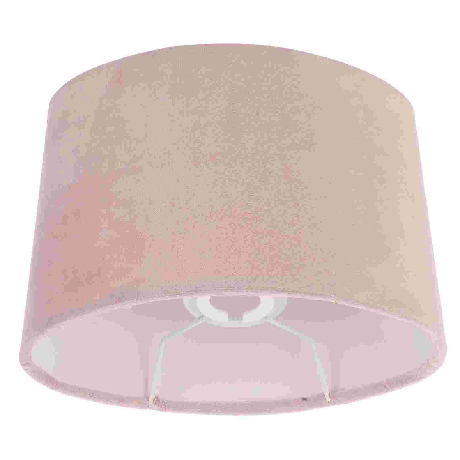 Table Lamp Shade Vintage Wall Sconces Cloth Lampshade Decorative Light Burlap Desk Pink Fabric