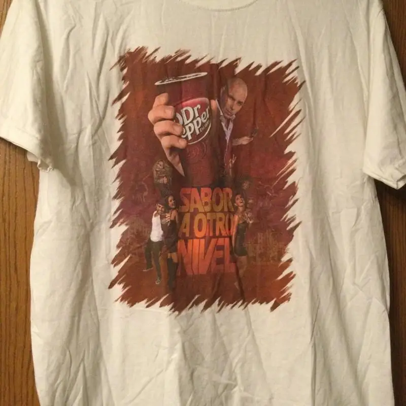 Dr Pepper Äúsabor A Otto Nigel Äù camiseta blanca con Äòpitbull Äô L Jerzees
