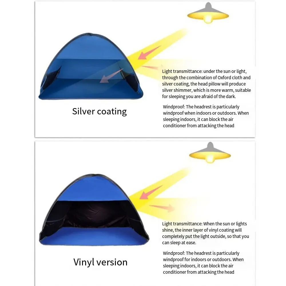 Windproof Portable Beach Tent Waterproof UV Protection Mini Head Pop Up Tent with Carry Bag Easy Setup Summer Lazy Tent Picnic