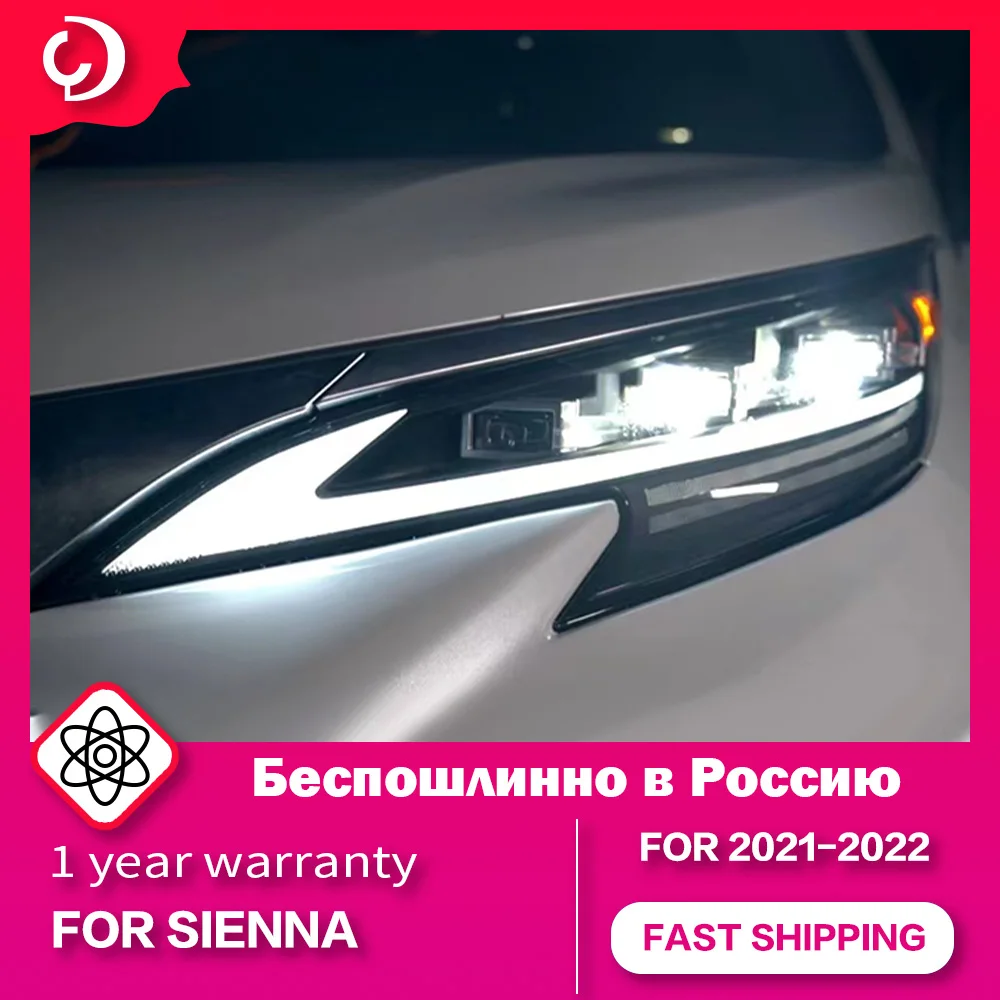 Car Headlights for Toyota Sienna 2011-2019 LED DRL Head Lamp Foco LED DRL Turn Signal Angel Eyes Led Projector Bifocal Lens