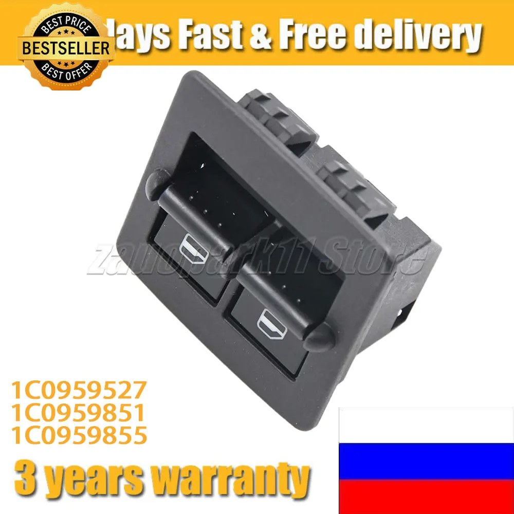 For Volkswagen Beetle 1998 1999 2000 2001 2002 2003 2004-2010 1C0959527 1C0959855 Electric Main Window Switch Button