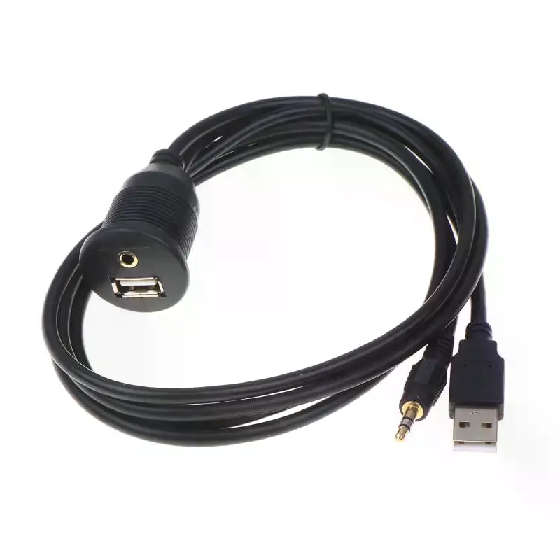 Picture 5: Flush Mount Panel Extension Cable Male To Female Dashboard Waterproof For Car Motorcycle