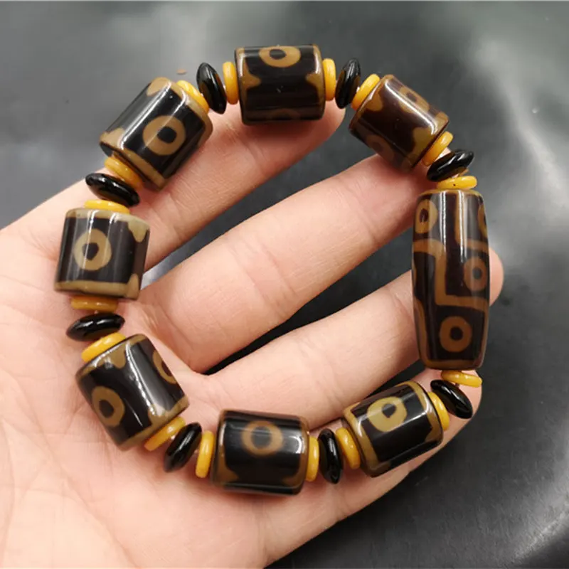 Affordable Jade Tibetan Vintage Tibetan Old Agate Tianzhu Bracelet Nine Eyed Tianzhu Agate Bracelet