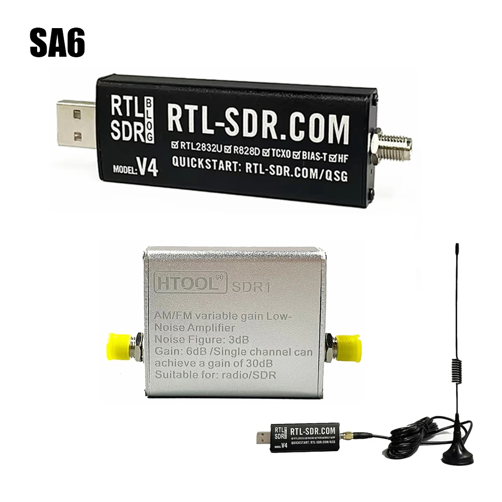 

SA6 SDR-V4 Blog RTL R828D RTL2832U 1PPM TCXO SMA RTLSDR Software Defined Radio SDR1 Low Noise Amplifier 65MHz-162.5MHz 30dB SDR