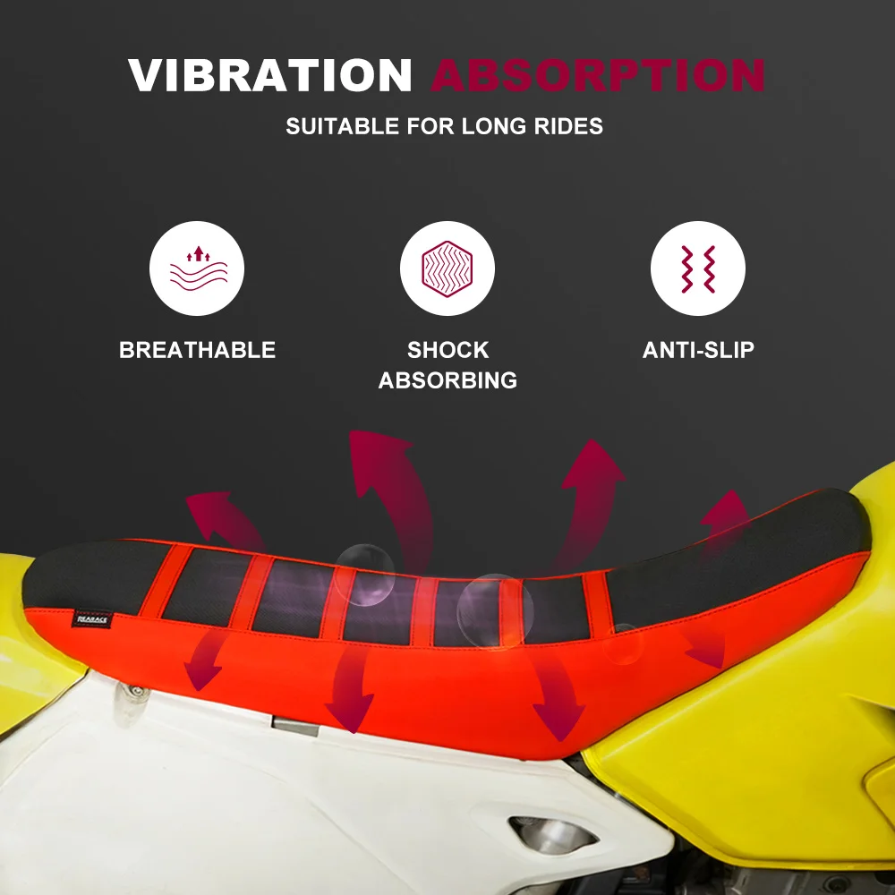 

Universial Non-Slip Seat Cover for Dirt Bike Motorcycle Waterproof PVC Leather Striped Grip Gripper Seat Saddle Cushion Cover