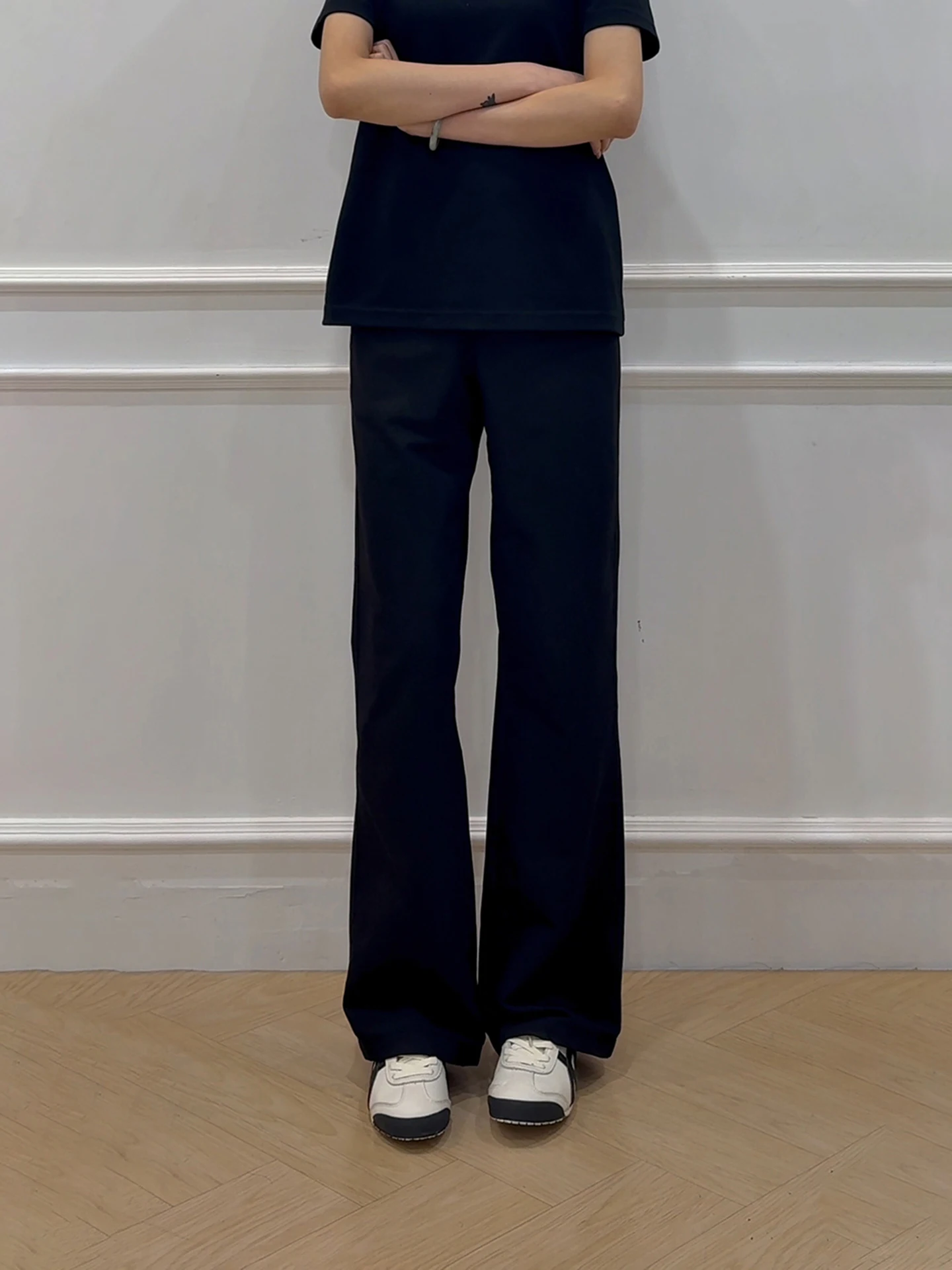 

Bla Ice Silk Wide Leg Summer Thin Hanging Pants Breathable Qui Dry Straight Casual Suit Pants Loose Fit Straight Leg Trou...