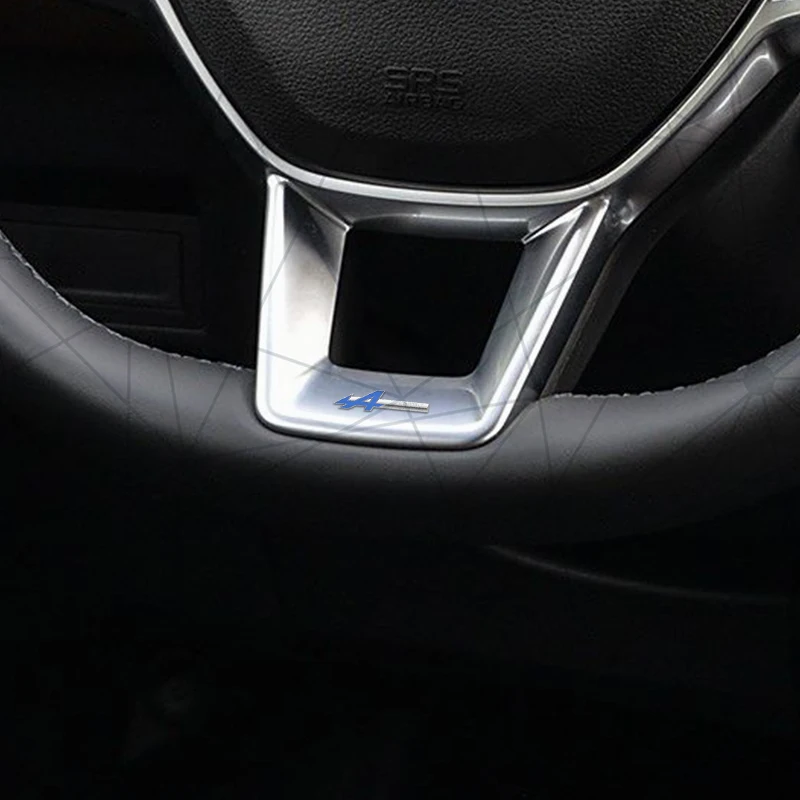 3D Auto Metal A Alpine Badge Car Steering Wheel Emblem Sticker LOGO Decor For Koleos Kadjar Megane 4 Talisman Espace Scenic QM6