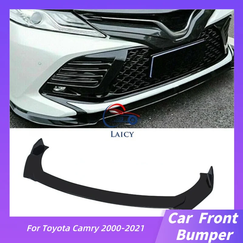 

Передний бампер автомобиля для T0yota Camry 2000-2021, комплект кузова, спойлер, разветвители, защитная крышка, дефлектор для губ, воздушные кулаки, черный