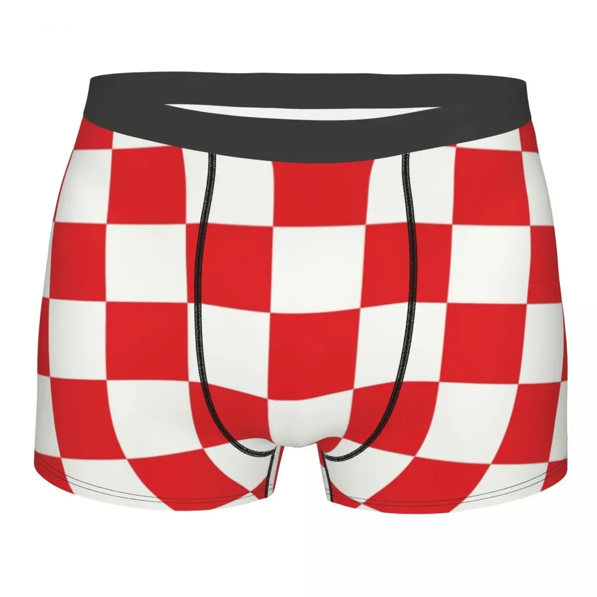 Croatia Style Chess Underwear Male Printed Customized Boxer Briefs Shorts Panties Breathable Underpants