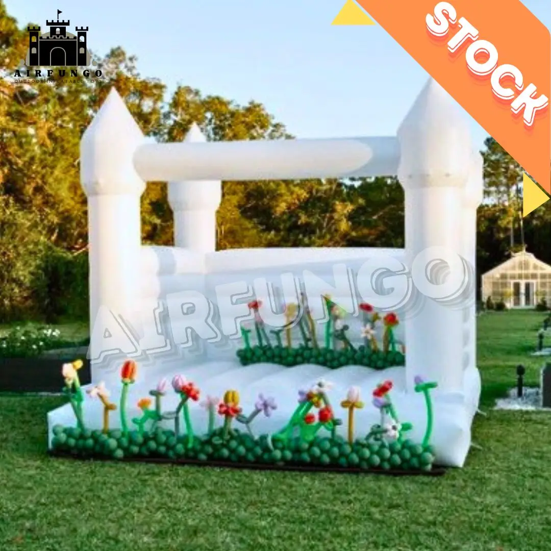 Outdoor Inflatable White Bounce House PVC Inflatable Bouncy Castle/Moon Bounce House/Customization Bounce Wedding Bounce House