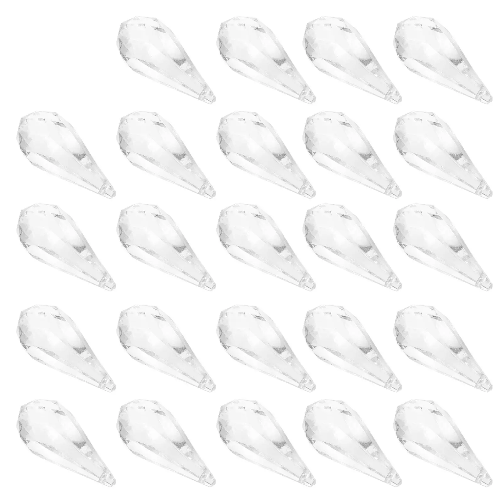 71Pcs Acrylic Crystal Pendants Sparkling Refractive Teardrop Hanging Ornaments for Living Room Wedding Xmas Tree Home Adornment