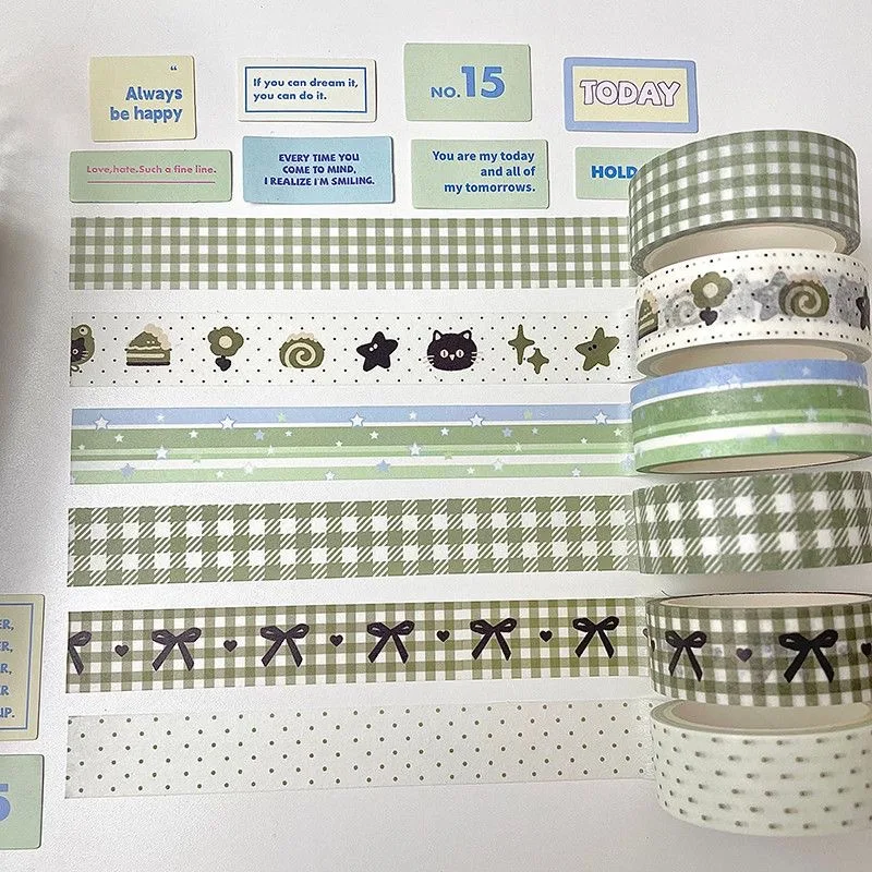 6pcs/lot Cherry Star Style Decorative Tape Cute Cartoon Creative Washi Tape School Stationery