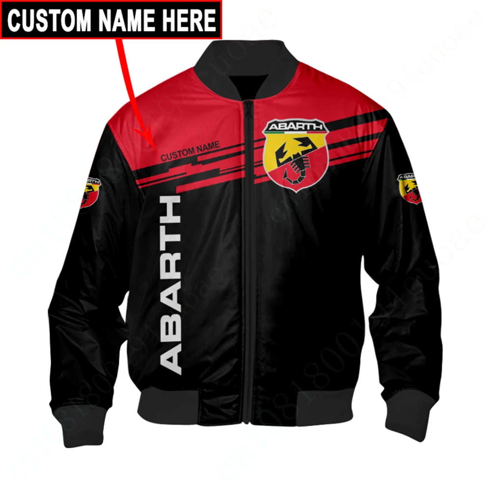 

Abarth Clothing Jackets For Men Thick Coats 3D Windbreaker Heavy Jacket Techwear Baseball Uniform Harajuku Parkas Bomber Jacket